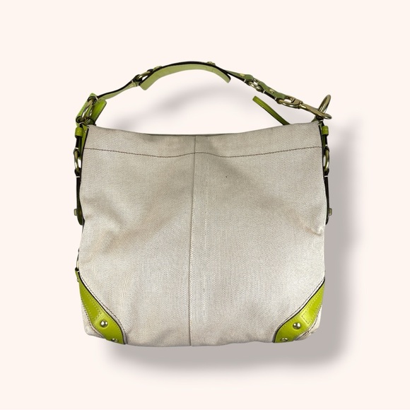 Coach Large Soho Twill & Leather Hobo, 10449 - Picture 6 of 9